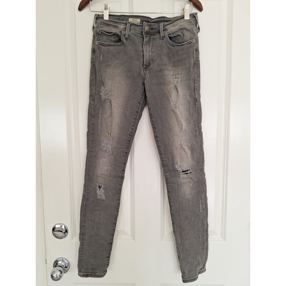 True Religion Mid rise Super Skinny Size 27 Distressed Dark Wash Jeans